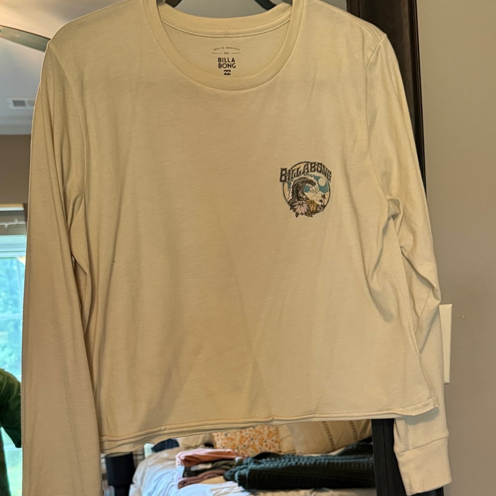 Billabong Cream Long Sleeve Tee